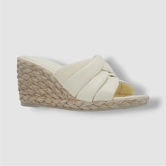 Vince Gilian Woven Espadrille Wedge Sandal/Bag  Marble Cream Size 10 NEW $325 - Picture 6 of 11